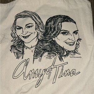 Amy & Tina Cream Tote Bag